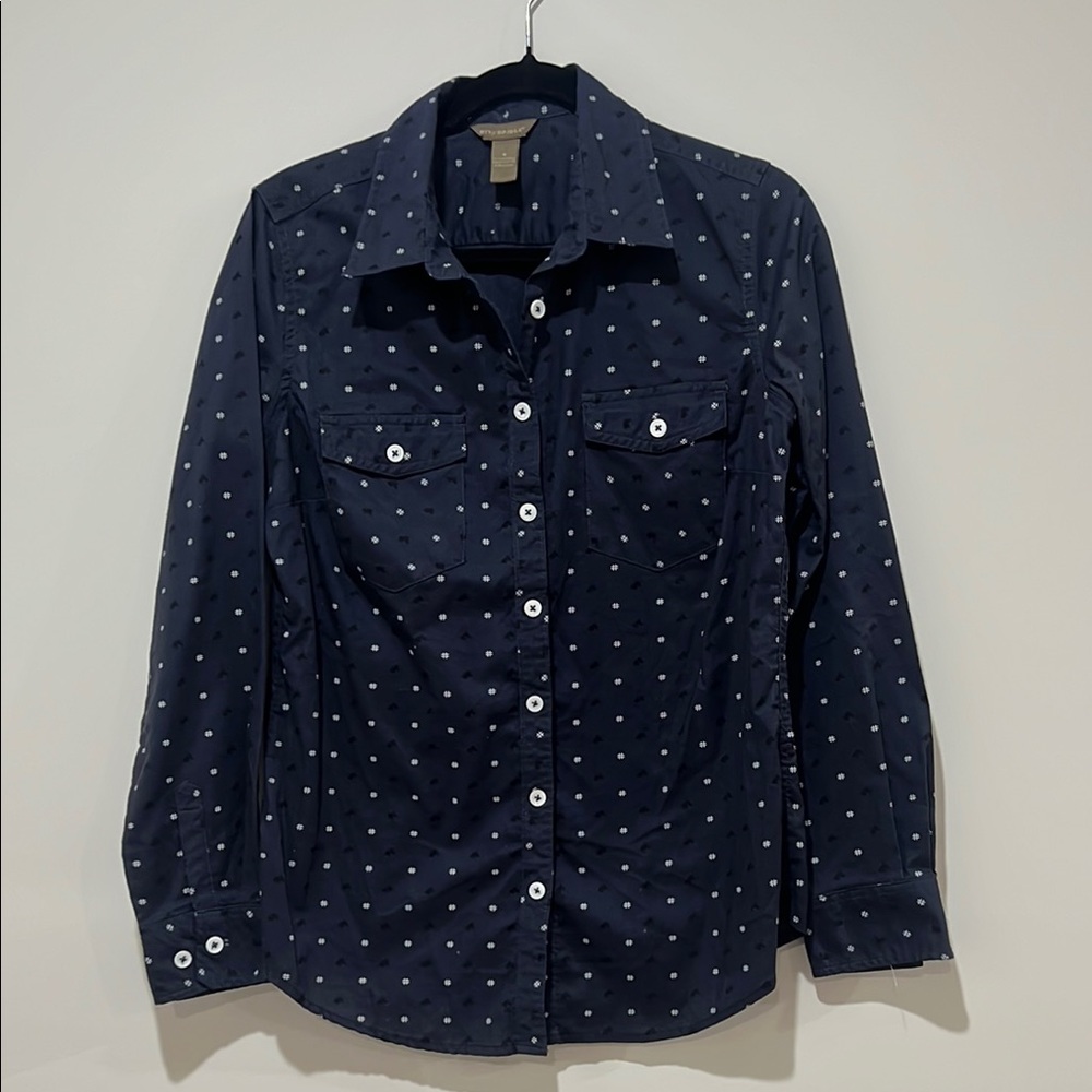 Bit & Bridle Navy Patterned Shirt